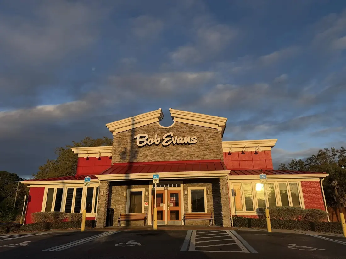The Bob Evans meeting venue at sunrise